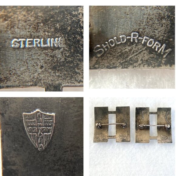 VTG Sterling Silver 925 WW2 Shold-R-Form Military US Army Captain Insignia Pins - Picture 8 of 16